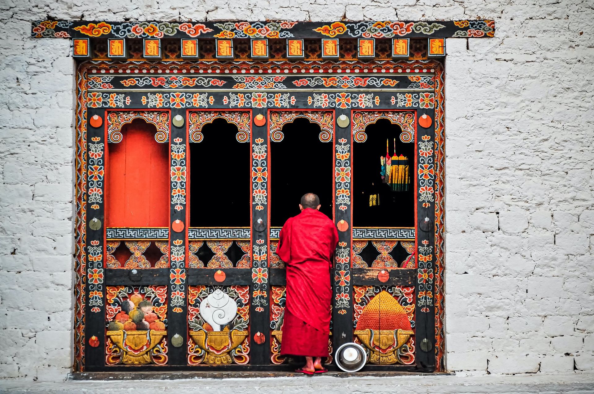 Bhutan monastery monk
